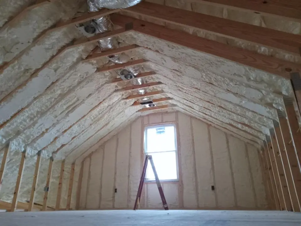 Spray foam roofing application for Crawl Space Insulation project in Mansfield